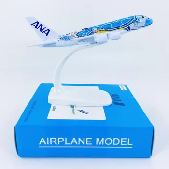 14 СМ, Мащаб 1:500 Япония A380 Синя Костенурка Lani ANA Airlines Лети на Самолети, Модели на Самолети Самолет Играчка коллекционный дисплей
