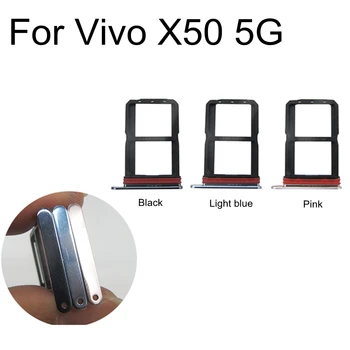1бр Притежателя на Тавата За SIM карта За Vivo X50 5G Порцелан V2001A 2005 Sim Micro Reader Слот За Карти, Адаптери, слот За Карта резервни Части За Ремонт на