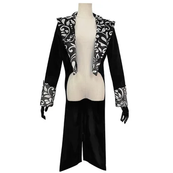 2020 нов пънк-карнавал, дамски дълъг готик яке, палто, рокля, черен костюм в стил steampunk