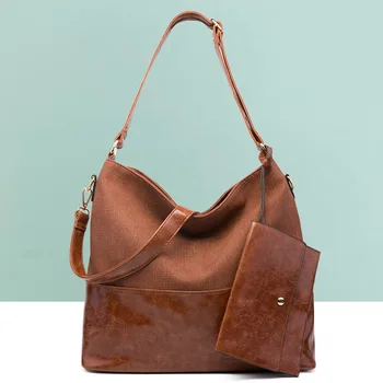 2022 Нова Дамска чанта от изкуствена кожа, Однотонная Дамска Чанта, Голяма Чанта Голям-тоут, Дамска чанта, Модерна чанта За рамо