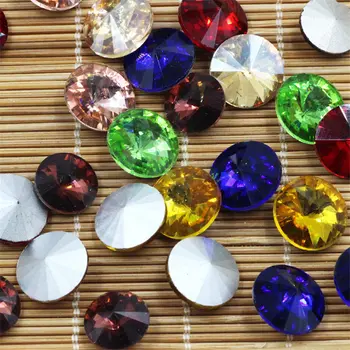 300 бр 8 мм/10 мм/12 мм/14 мм/16 мм/18 мм Стъклена Crystal de rivoli Необичаен Камък, Всички Цветове са Заточени Преди Кръгли Камъни направи си Сам бижута