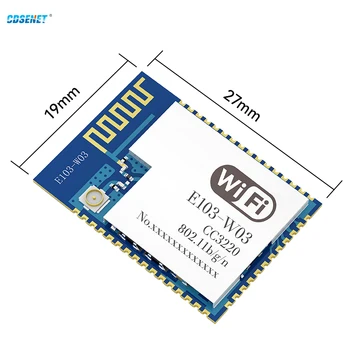 CDSENT Wifi Модул CC3220R 2,4 Ghz 18 стока SMD E103-W03 в отбора MQTT Modbus TCP UDP Websocket Връзка TSL/SSL 4 начина STA