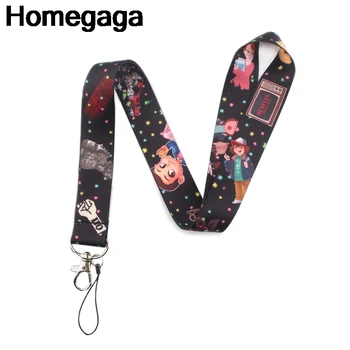 Homegaga готино ТВ шоу ключодържатели, Аксесоари за Сигурност Издърпване За Мобилни Телефони USB ID на Притежателя на Иконата Каишка За Ключове Етикет ремък D2256