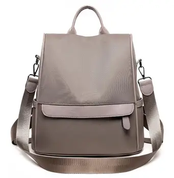 Khamezoa 2021 новата модерна дамска чанта, найлонова раница, авто шев, назъбени популярни раници, обикновена чисти торби за момичета