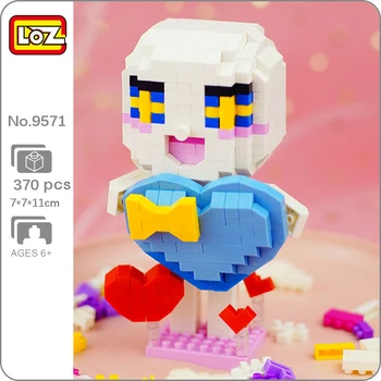 LOZ 9571 Зодиак Съзвездието Водолей Сърцето Чудовище Кукла Модел DIY Мини Диамантени Блокове Тухли Строителна Играчка за Деца без Кутия