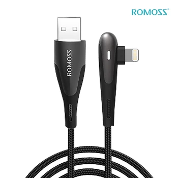 ROMOSS SR Текстилен LED USB кабел за бързо зареждане 8-pin