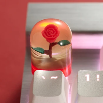 ZOMO 3D Принт Роза Дизайн Капачки За Ключове За Cherry Mx Gateron Kailh Box TTC Преминете Механична Клавиатура Красива Капачка на Ключа