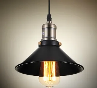 Безплатна доставка Черна желязна промишлена конец с нажежаема жичка в клетка метална лампа состаренная стомана черно покритие окачен лампата на Едисон