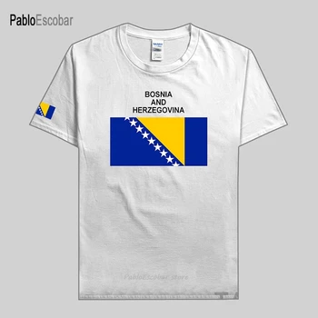 Босна и Херцеговина мъжка тениска джърси национален отбор тениска 100% памук тениска облекло тениски БИГ Босненски Герцеговинский