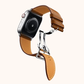 Висококачествена Развертывающаяся Обтегач Apple Watch Каишка от Естествена Кожа Взаимозаменяеми Каишка за Apple Watch Ultra series8 7 6 SE 5 4 3 2 1