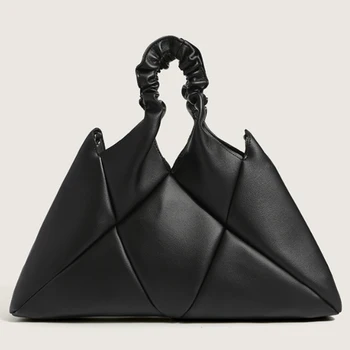 Дамска чанта с морщинистым дизайн, Новост 2022, Женствена чанта Lingge, Висококачествена Универсална Чанта-Месинджър Чанта През Рамо