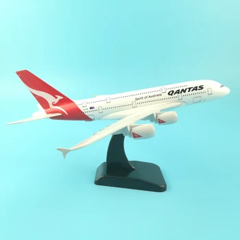Джейсън ПАКЕТ от 20 см Модел Самолет Модел на Самолета на Qantas Airbus A380 Модел Самолет 1:200 Гласове под налягане, Метални Самолети Самолет Играчка за Подарък