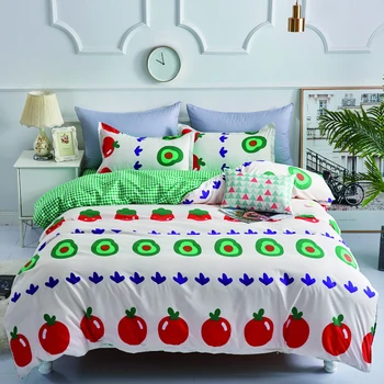 Комплект спално бельо от микрофибър King,Twin, в пълен размер, 4 предмета, 1 чаршаф с 2 калъфки 1 чаршаф Queen