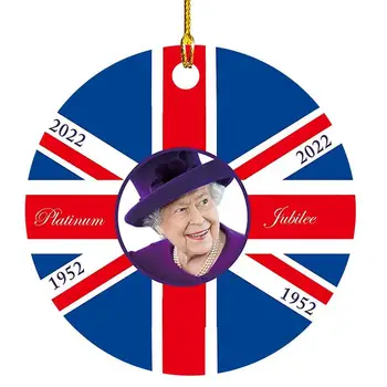 Кралица елизабет II Коледен Орнамент 2022 Коледна Украса Паметник Висулка Траурни Аксесоари, Висящи Украшения За Коледа