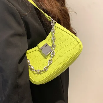 Лятна дамска чанта 2022, нова мода, текстурирани каменна чанта на рамото, подобрено усещане, универсална чанта ins под мишниците