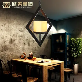 Модерен мрамор, окачен лампа в класически китайски стил, желязо лампа, бар-часова в американски стил, окачен лампата за вход на балкон