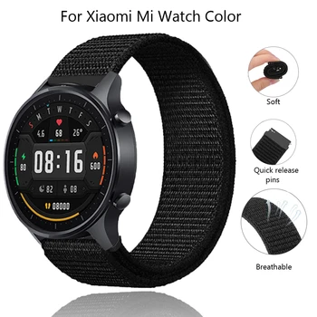 Найлонов Ремък за Xiaomi Smart Mi Watch Цветен 20 мм и 22 мм Ръчен Колани Спортен Каишка за Часовник Xiaomi haylou ls02 Контур Гривна