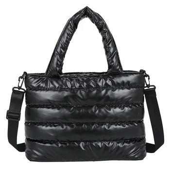 Нова бродирани космическа памучен чанта-месинджър, модни лъскава дамска чанта на рамото, ежедневни дамски чанта