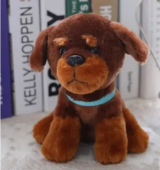 около 18 см сладък кафяв Ротвайлер куче играчка плюшен мека кукла е детска играчка, подарък за рожден ден s2894