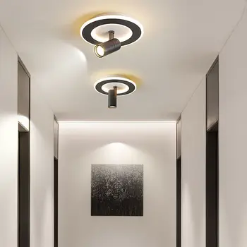 Пътна лампа прост модерен тавана лампа творчески led въртящ се, коридор, веранда, антре балконный лампа с точечными лампи