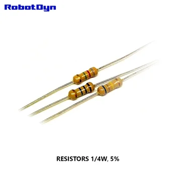 Резистор 1,5 Ком, 1/4 W, 5%, DIP (TH) (опаковка от 100 бр.)