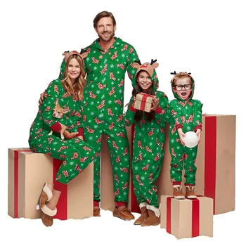 Семейни Коледни Пижами, Плъзгачи, е един и същ Облекло 2021 година, Семейни Облекло, Комбинезони с Елени, Дрехи За Татковци, Майки, бебета и Деца, Коледна Нощно Облекло