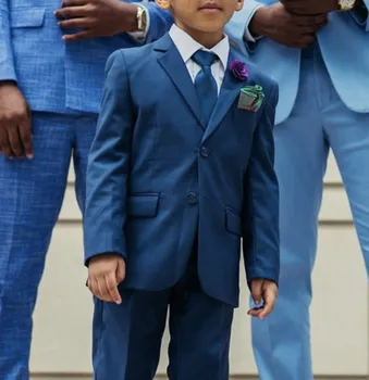 Сини костюми за момчетата на Сватбата King 2023, официалната дрехи за момчета с пръстен, Детски дрехи, блейзери (яке + панталон Парти по случай рождения Ден