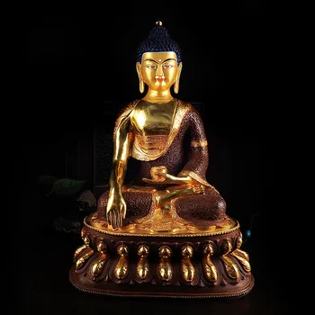 Специална оферта статуя на Буда # 44 см # Тибетския будизъм Статуя на Буда Шакямуни от позлатен месинг # ДОМА ефективен Талисман