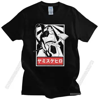 Тениска с къс ръкав, Мъжки Тениски с хлопковым мотив Trèfle Noir Комикси Japonais Yami Sukehiro Cadeau