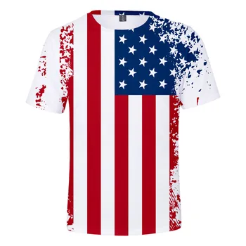 Тениски с 3D принтом на Националното знаме на САЩ, мъже, жени, момчета и Момичета, С Къс Ръкав, Португалия, Аржентина, Канада, Бразилия, блузи в стил хип-хоп с принтом Хартата на САЩ