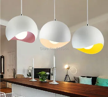 Цветните Висящи лампи за хранене, Модерни Дизайнерски Метални Висящи Лампи, Творчески осветителни тела в скандинавски стил