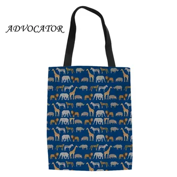 Чанти на жените Sbags за Пазаруване в Супермаркет 3D Тропическо Животно Печат Търговски Чанта с Голям Капацитет на Сгъване Пазарски Чанти за Еднократна Употреба