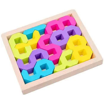 Числови Строителни Блокове 3D Дървени Забавни Цифри 0-9 Начална Образование Играчка За Подобряване на координацията на Очите и ръцете При Децата