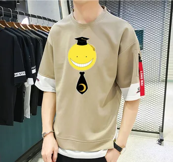 Япония аниме Ansatsu Kyoushitsu Тениска За тийнейджъри Тениска с анимационни герои Тениски, Потници Унисекс ежедневни летни къси ръкави